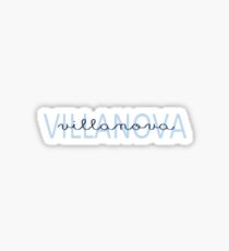 Villanova Cursive Layers Blue Sticker
