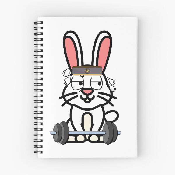 Item preview, Funny white rabbit is exercising designed and sold by Pet Station.