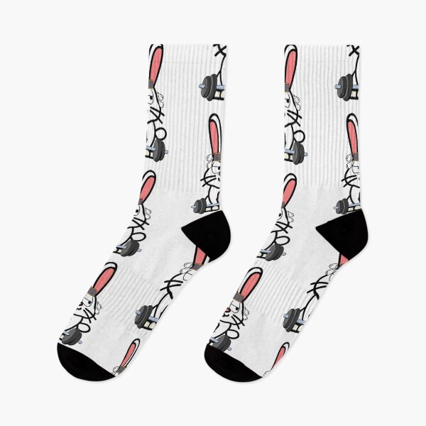 Item preview, Funny white rabbit is exercising designed and sold by Pet Station.