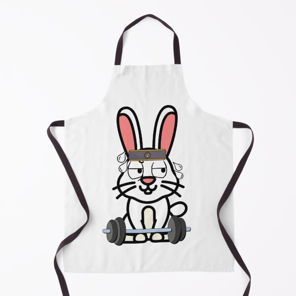 Item preview, Funny white rabbit is exercising designed and sold by Pet Station.
