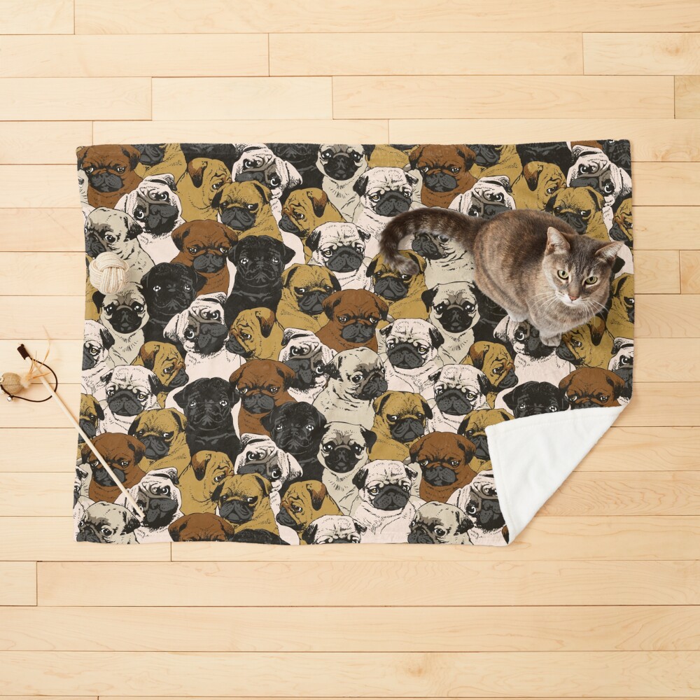 Vista previa del artículo con la obra «Manta para mascotas», diseñado y vendido por Huebucket.