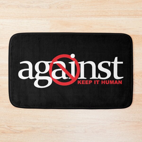 Item preview, Against AI - Keep It Human - (White) designed and sold by WonderWhat.