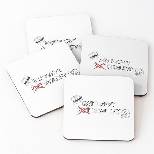 Item preview, eat happy not healthy designed and sold by YQvibe Studio.