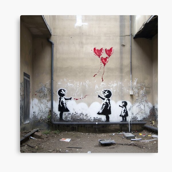 Banksy-Kunst bekommt keine Liebe Leinwanddruck