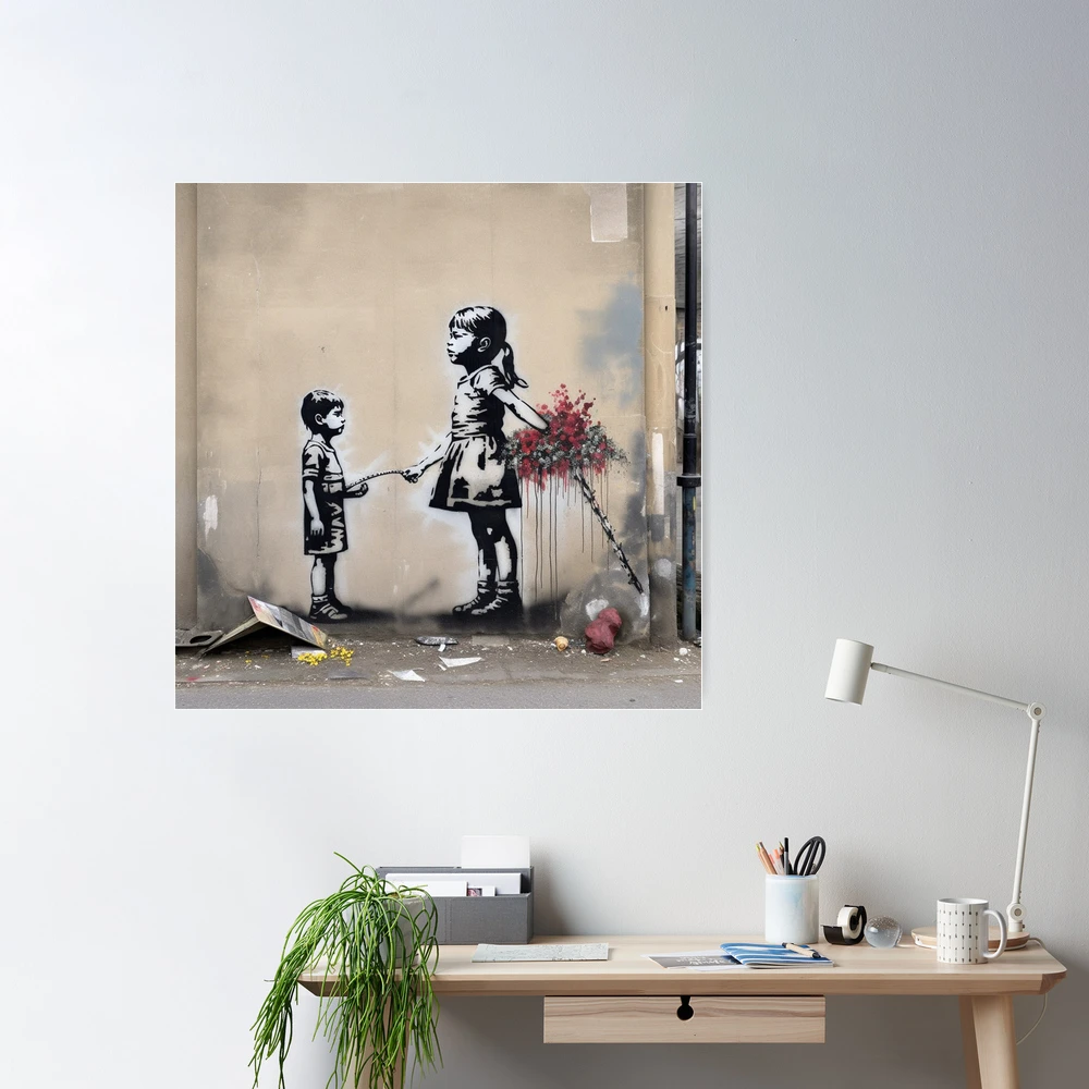 Banksy-Inspired Art: Blossoms of Innocence Wall Poster - Girl with Y –  AVANTGAART
