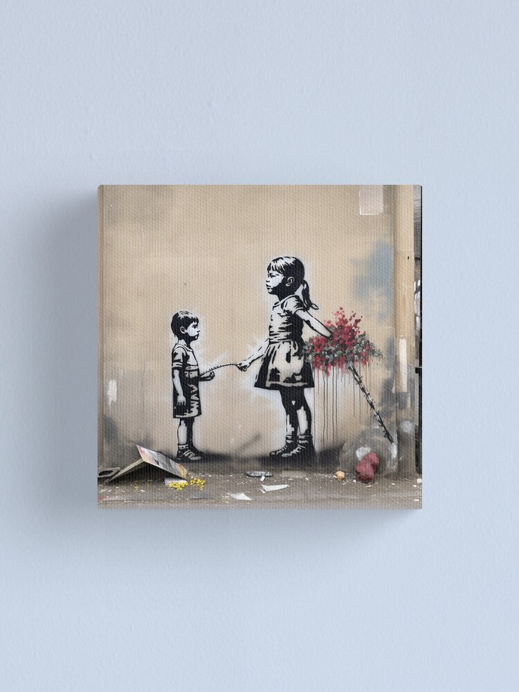 Graffiti Banksy Love Is All We Need Canvas – ClockCanvas