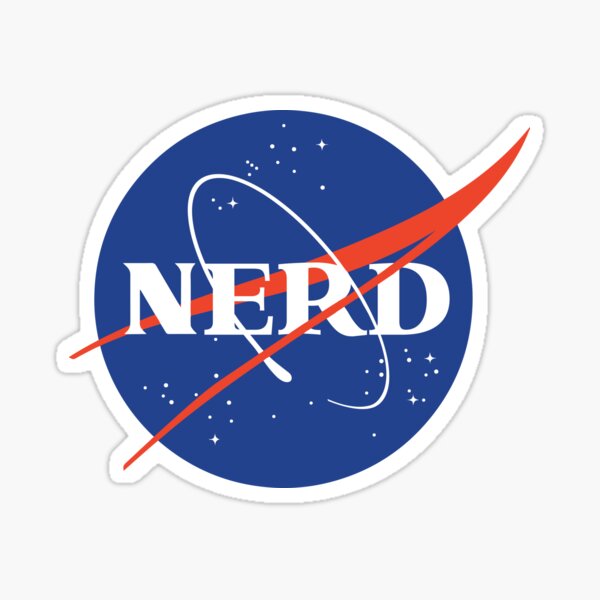 Nasa Nerd Parody Sticker