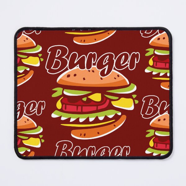 Item preview, Pattern of burgers and lettering in cartoon comic dark style. designed and sold by xiukab.
