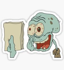 Crazy Squidward Sticker
