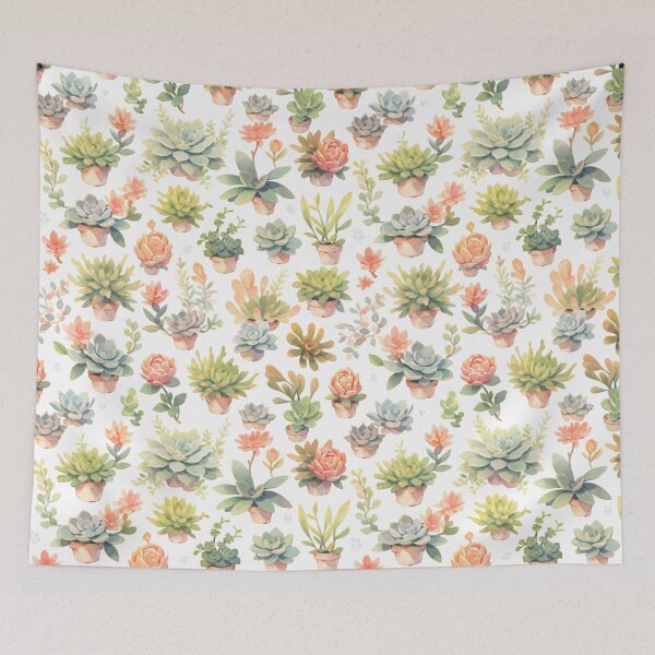 Item preview, Happy Watercolor Succulent Friends  designed and sold by silverswallow.