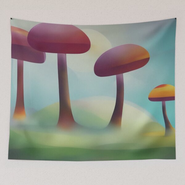 Item preview, Mushrooms in glassmorphism style designed and sold by Ersha-Design.