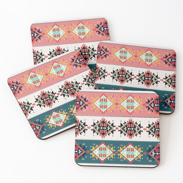Item preview, Mexican style modern Ikat geometric folklore ornament with diamonds. Tribal ethnic vector texture. seamless striped pattern in Aztec style.Indian,Gypsy,African rug. Bohemian. designed and sold by Natji-Arts.
