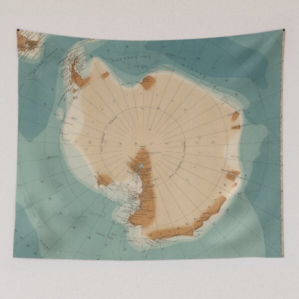 Item preview, Vintage Antarctica Map (1922) designed and sold by BravuraMedia.