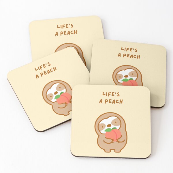 Item preview, Life’s A Peach Sloth  designed and sold by theslothinme.
