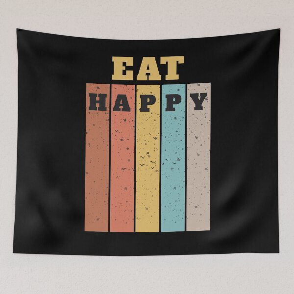 Item preview, Eat Happy Not Healthy Retro Text Design  designed and sold by Harsh  Katariya.