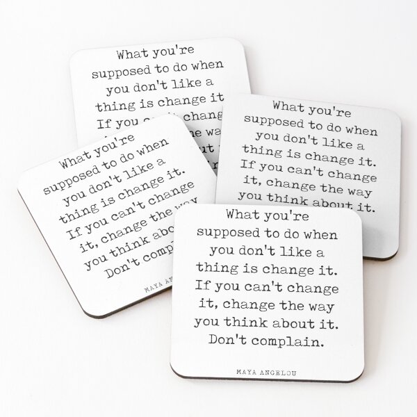 Item preview, If you don't like something, change it - Maya Angelou Quote - Literature - Typewriter Print designed and sold by Studio Grafiikka.