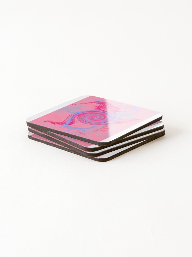 Thumbnail 4 of 5, Coasters (Set of 4), pink explosion designed and sold by MsPatsyBerge.