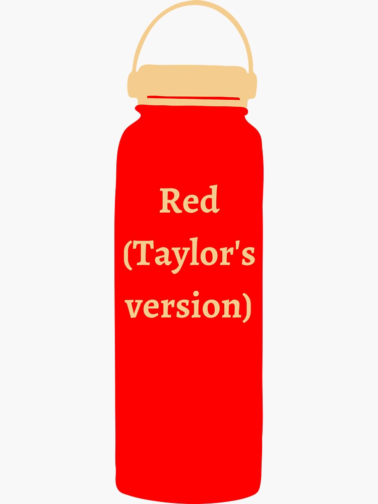 Taylor swift water bottle Red Sticker for Sale by broadwaygirl142