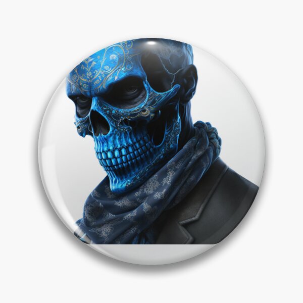 Item preview, Evil Blue Skull designed and sold by Orange-Gael-97.