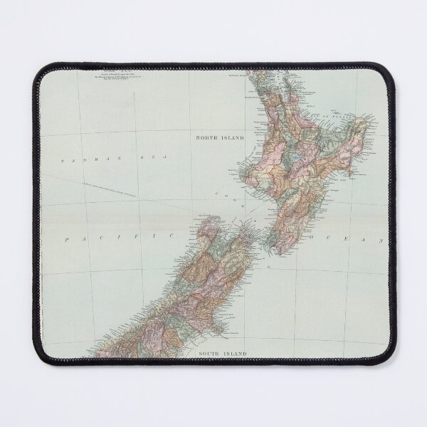 Item preview, Vintage Map of New Zealand (1904) designed and sold by BravuraMedia.