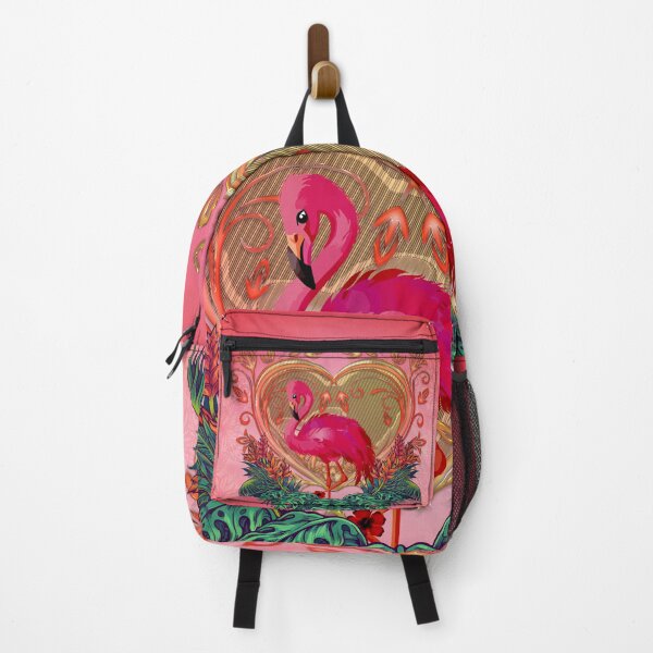 Item preview, Wonderful flamingo with heart and flowers designed and sold by nicky2342.