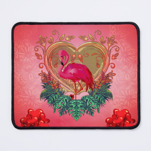 Item preview, Wonderful flamingo with heart and flowers designed and sold by nicky2342.