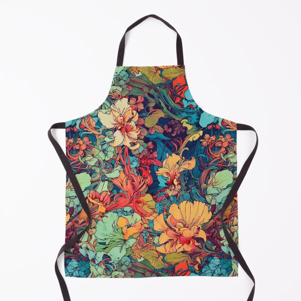 Item preview, Alphonse Mucha MC Escher Psychedelic Art Nouveau Flowers designed and sold by entwithanaxe.