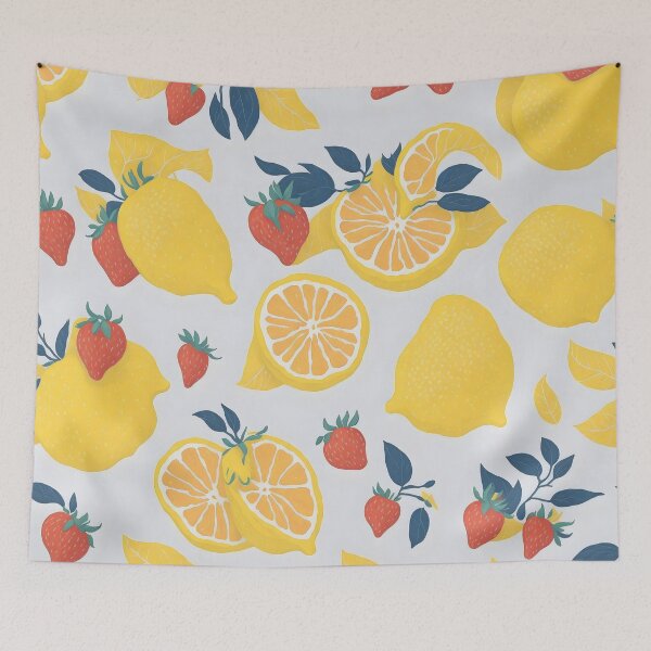 Item preview, Watercolor Vector 4: Fresh Lemon and Strawberry Art designed and sold by Nustudios.