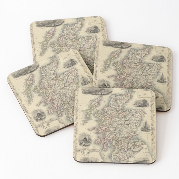 Item preview, Vintage Map of Scotland (1851) designed and sold by BravuraMedia.