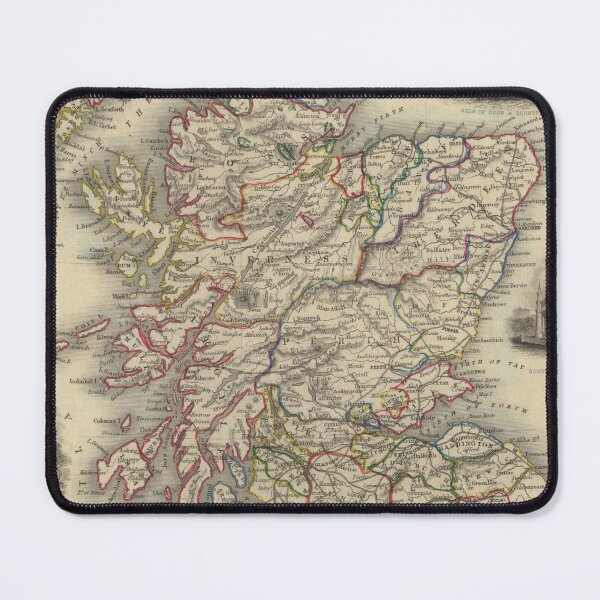 Item preview, Vintage Map of Scotland (1851) designed and sold by BravuraMedia.