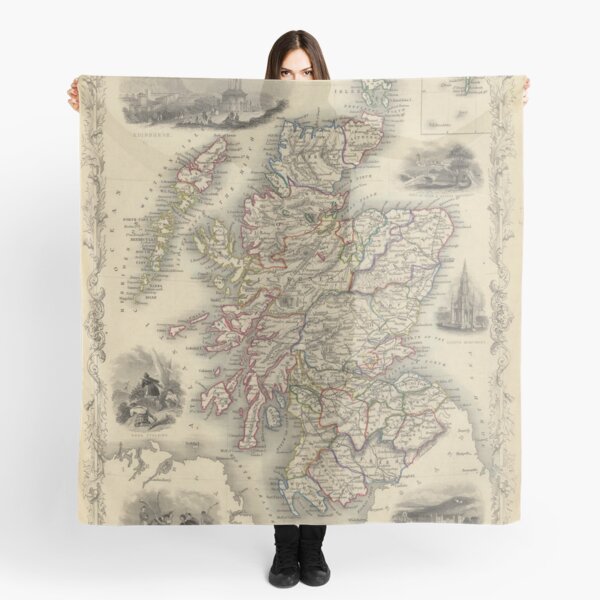 Item preview, Vintage Map of Scotland (1851) designed and sold by BravuraMedia.