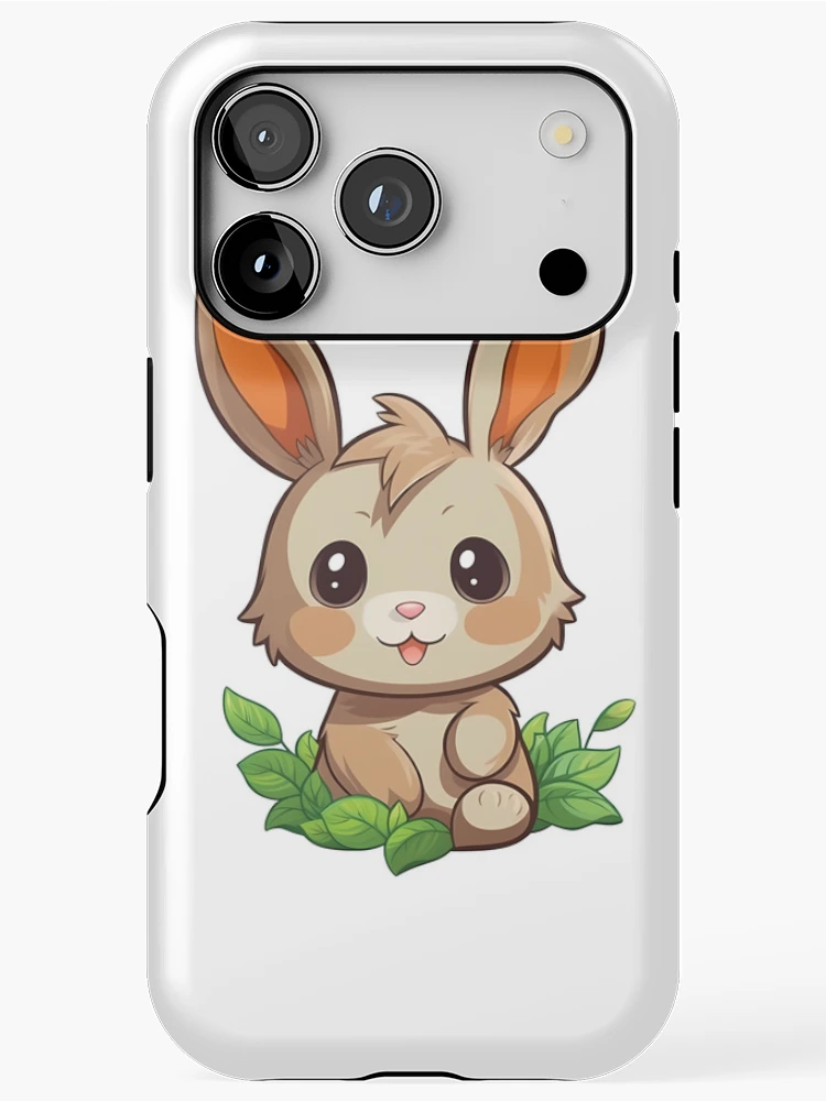 Thumbnail 1 of 4, iPhone Case, Chibi Rabbit Image designed and sold by PopPopGfx.