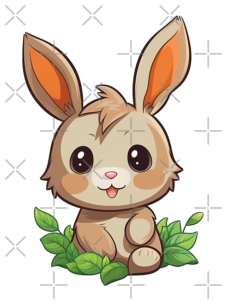 Thumbnail 3 of 3, Scarf, Chibi Rabbit Image designed and sold by PopPopGfx.