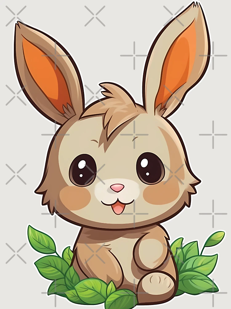 Thumbnail 6 of 6, Premium Oversized Hoodie, Chibi Rabbit Image designed and sold by PopPopGfx.