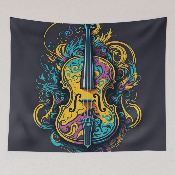Item preview, Symphonic Graffiti 3: Vibrant Cello Illustration designed and sold by Nustudios.
