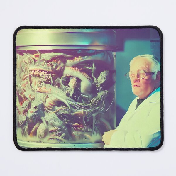 Item preview, Old Scientist With Glasses AndJar Monster Horror designed and sold by Berserkergang.