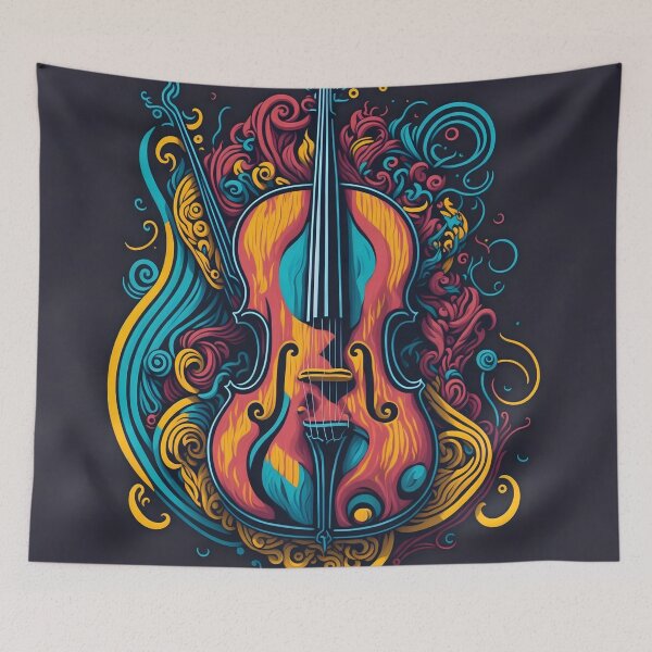 Item preview, Symphonic Graffiti 4: Vibrant Cello Illustration designed and sold by Nustudios.