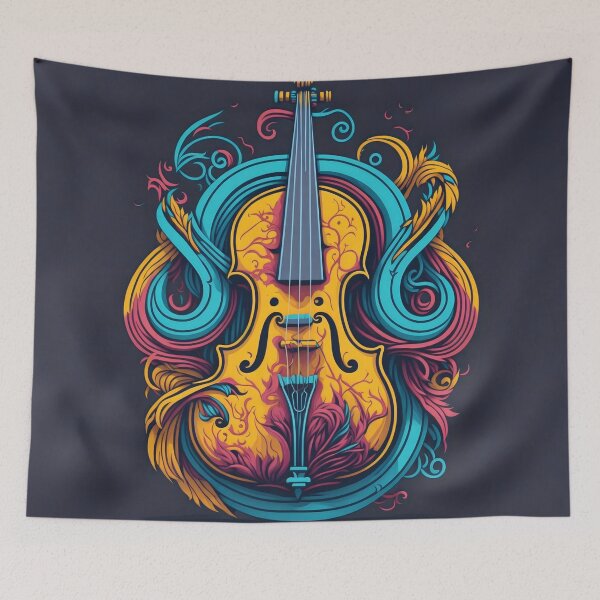 Item preview, Symphonic Graffiti 8: Vibrant Cello Illustration designed and sold by Nustudios.