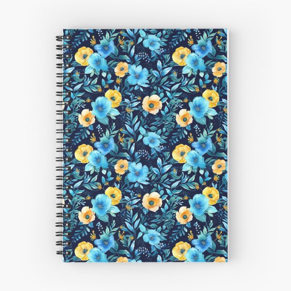 Artikelvorschau, Tiefblaues Blumenmuster entworfen und verkauft von AETHERART.