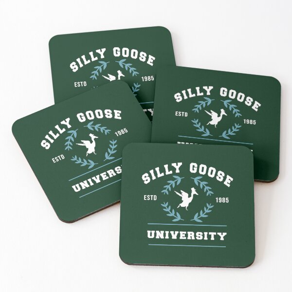 Item preview, Silly Goose University  Design with a Trendy 1985 Style and White Goose Illustration designed and sold by JocastaRishim.