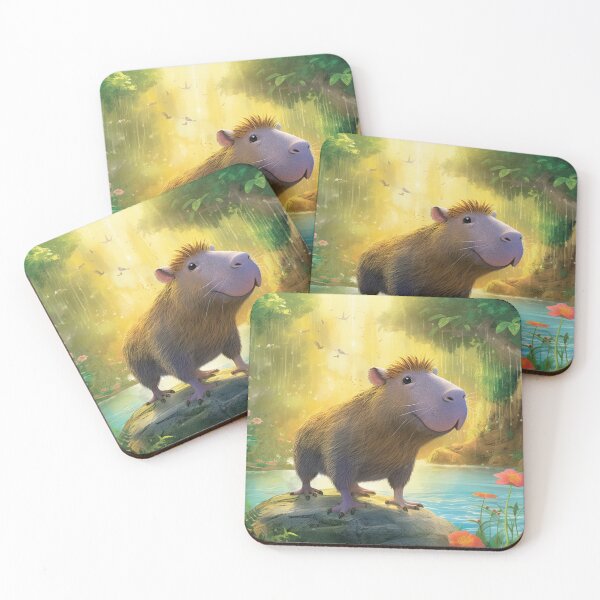 Item preview,  Capybara nice landscape digital art designed and sold by DigitalPixelize.