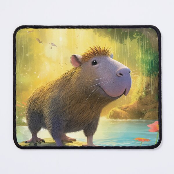 Item preview, Capybara nice landscape digital art designed and sold by DigitalPixelize.