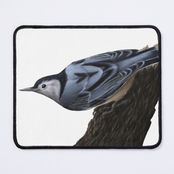Item preview, Nuthatch standing on a tree stump designed and sold by CreationsByBear.