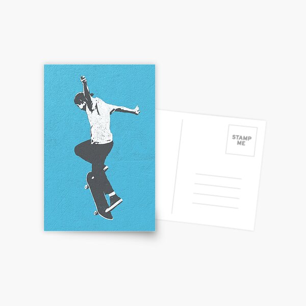 Item preview, Street Art Skater on Blue designed and sold by Aaron  Kinzer.