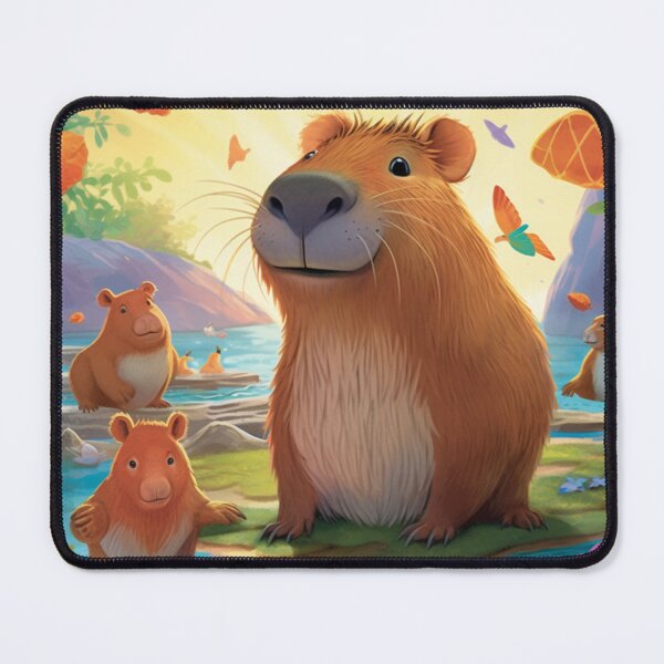 Item preview, Capybaras babies beautiful landscape designed and sold by DigitalPixelize.