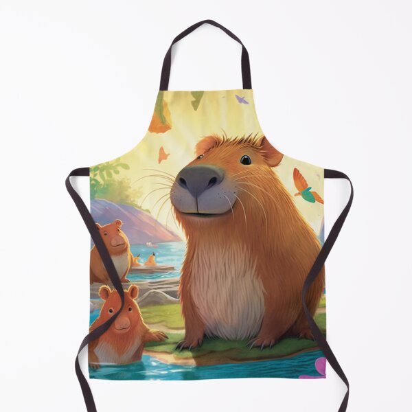 Item preview, Capybaras babies beautiful landscape designed and sold by DigitalPixelize.