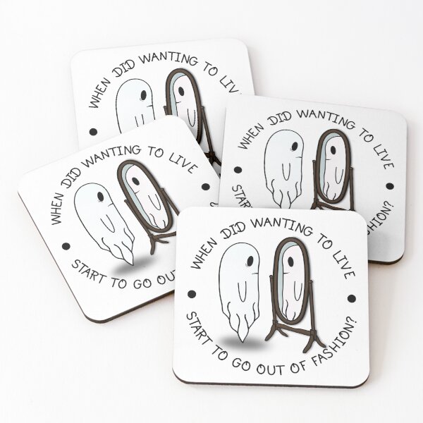 Item preview, Hot Mulligan Christ Alive My Toe Dammit Hurts inspired Ghost in Mirror- transparent background  designed and sold by HaleighMade.