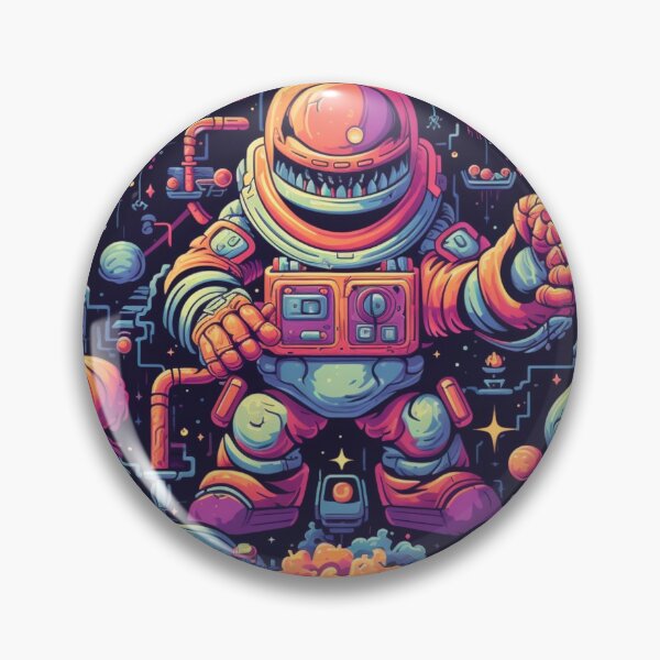 Item preview, Pixel Cosmos: A Colorful Sci-Fi Cartoon Adventure - Inspired by David Welker, Lo-Fi Aesthetics designed and sold by Bee Happy Creative™.