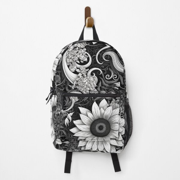 Item preview, Kicrino - Jardín de flores blanco y negro (1/8) designed and sold by sabantha.