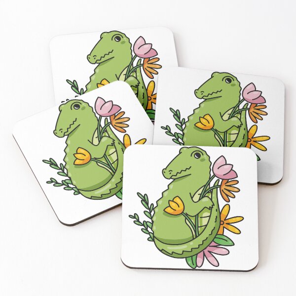 Item preview, Crocodile with flowers cute lizard illustration designed and sold by GingerandMilk.